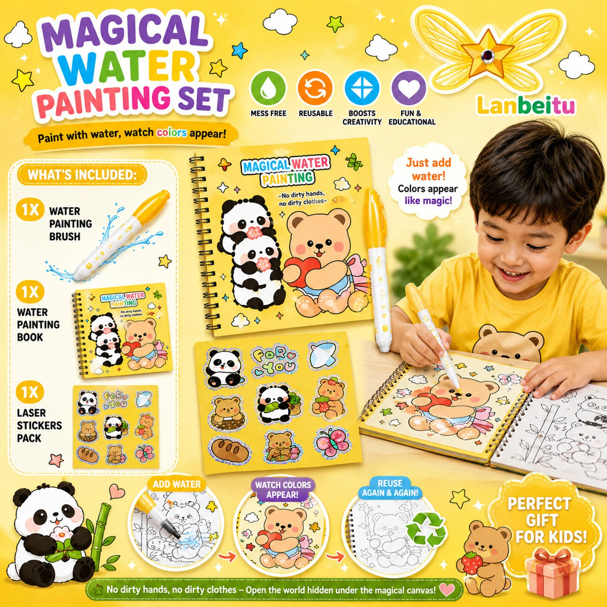 Magical Water Painting Book