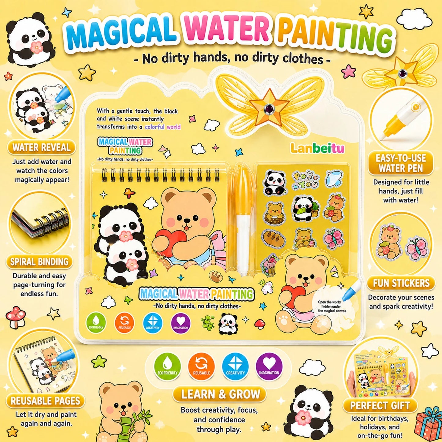 Magical Water Painting Book